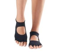 Bellarina Cotton Gripped Half Toe Socks ToeSox Black L