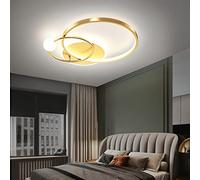 Bellastein LED Ceiling Light Dimmable Modern Pendant Lamp, Oval Shape, Gold, 42W, 5000LM, 3000-6000K, Remote Control, Black/Gold/White, 42cm x 5cm, Indoor, Multi-purpose Room