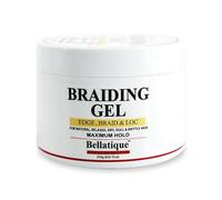 BELLATIQUE Professional Braiding Gel Maximum Hold Gel (230g) for Natural, Relaxed, Dry, Dulle and Blooming Hair, No Fading, No Fading, Quick Drying, High Gloss