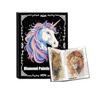 Bellatoi Diamond Painting Album A3, A3 Diamond Art Storage Folder, Diamond Patinting Portable Storage Folder (Colorful Unicorn, A3-30 Pages, Holds 60 Sheets)