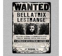 Bellatrix Lestrange Wanted Harry Potter Tin Sign Metal Poster Decor Wall Sticker Vintage 7.8 * 11.8 Inch (L * W)