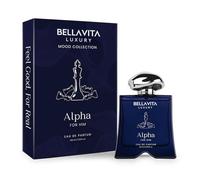 Bellavita Luxury Alpha for Him Eau de Parfum | 100 ml (3.4 fl.oz.) | Perfume for Men | Woody Floral, Bergamot, Lily of the Valley, Cedarwood Notes | Long Lasting Men's Fragrance