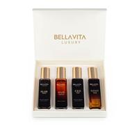 Bellavita Luxury Mini Cologne Set for Men, 4 x 0.67 fl oz (20 ml) | Stocking Stuffers & Gifts for Him, CEO Man, G.O.A.T., KLUB & Oud Eau de Parfum Sampler, Travel Size, Christmas