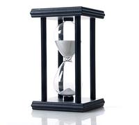 Bellaware 15 Minute Hourglass Timer, Wooden Sand Timer | 3.2 x 3.2 x 5.5 inch Sand Clock