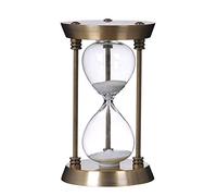 Bellaware 30 Minute Metal Hourglass Sand Timer, Decorative Sand Clock (Bronze)