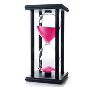 Bellaware 60 Minutes Hourglass, Wood Sand Timer,Pink