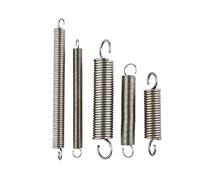 BELLAY Cylindroid Helical Coil Stainless Steel Open S Hook Pullback Tension Extension Spring Wire Diameter 0.8mm 1.0mm 1.2mm (Size : 100mm (5PCS), Color : 9MM_1.2MM)