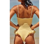 Belle Anna Margot One-Piece Swimsuit at Free People in Banana, Size: XL - female