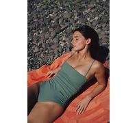 Belle Anna The Ruched Maillot One-Piece Swimsuit at Free People in Army, Size: Medium - female