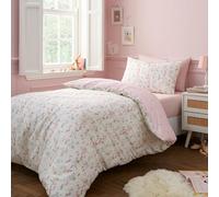Belle & Boo Ballerina Reversible Cotton Single Duvet Cover Set with Pillowcase Pink