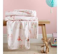 Belle & Boo Fairytale Cosy Fleece 150x200cm Blanket Throw Pink