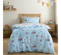 Belle & Boo Pirates Reversible Cotton Duvet Cover Set Blue - Blue - Single