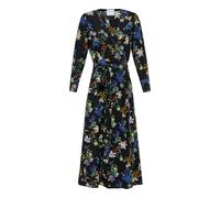 'Belle De Jour' silk crepe de Chine dress Blue black M / II