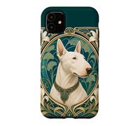 Belle Epoque Bull Terrier Dog Mom Dad Art Case for iPhone 11