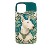 Belle Epoque Bull Terrier Dog Mom Dad Art Case for iPhone 15