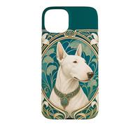 Belle Epoque Bull Terrier Dog Mom Dad Art Case for iPhone 15 Plus