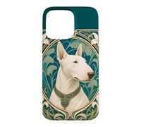 Belle Epoque Bull Terrier Dog Mom Dad Art Case for iPhone 15 Pro Max