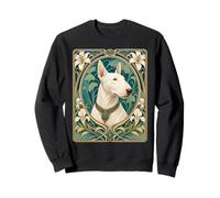 Belle Epoque Bull Terrier Dog Mom Dad Art Sweatshirt