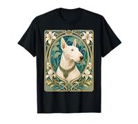 Belle Epoque Bull Terrier Dog Mom Dad Art T-Shirt