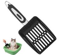 Belle Fang 1 Pcs Cat Litter Scoop Metal Litter Scooper With Comfort Grip | Stainless Steel Construction Sturdy Litter Scooper With Comfortable Grip Handle, Practical Cleaning Tool For Cat Litter Trays