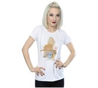 Belle Filled Silhouette Cotton T-Shirt Disney Princess White XS