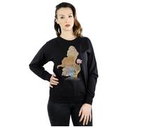Belle Filled Silhouette Sweatshirt Disney Princess Black M