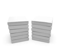 Belle gift boxes for presents - 12 small cardboard jewellery box with lids - empty bulk presentation packaging to put in little gifts that fit necklace, earring, bracelet, ring, keyring, or charm