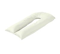 Belle Home Cream 12FT U Shape Pillow Cover Case Only- Pregnancy, Nursing & Maternity Long Full Body Pillowcase Cover, Protection from Anti Dust Mite & Anti Allergey