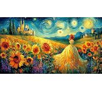 Belle-in-yellow-gown-amidst-sunflowers-and-castle 1000 Piece Educational Game Decompression Puzzle Recycled Paper Fun Present & Activity for Home for Wall Decoration and Gifts 38x26/1000pcs