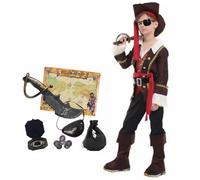 Belle & Moana Boys Pirate Fancy Dress up Costume Outfit Set with Accessories for Kids Boys Halloween Cosplay Birthday Party Age 7-8 Years