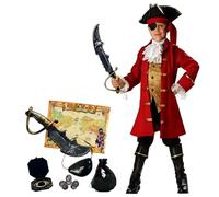 Belle & Moana Boys Pirate Fancy Dress up Costume Outfit Set with Accessories for Kids Boys Halloween Cosplay Birthday Party Age 3-4 Years