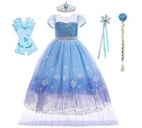 Belle & Moana® Princess Costume for Girls - Princess Party Dress - Snow Queen Dress Up for Girl Birthday, Christmas, Funfair, Halloween & Cosplay, Age 3-4 Years