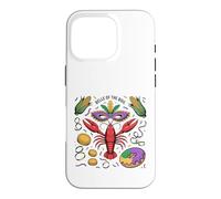 Belle of the Boil Mardi Gras Crawfish Design Case for iPhone 16 Pro