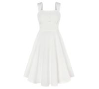 Belle Poque White Dresses Boho Dresses for Women UK Casual Beach Vacation Dresses Flared A-Line Dress S