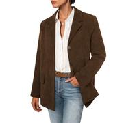 Belle Poque Womens Winter Corduroy Blazer Jackets Fall Notched Lapel Long Sleeve Boyfriend Work Office Jacket Coats, Brown, XXL