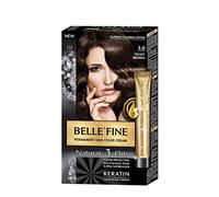 BELLE Fine® Black Series Luxurious Natural Hair Colouring Cream Long-Lasting Colour with 3 Oils & Keratin Velvet Brown