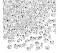 Belle Vous 1000 Pack of Clear Acrylic Fake Ice Diamonds - 12-14mm Crushed Crystals - Diamond Decorations for Wedding Table Scatter, Vase Filler, Home Decoration Display, Bridal Shower & Party Confetti