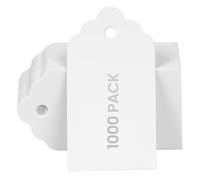 Belle Vous 1000 Pack of White Kraft Paper Gift Tags - 4.5 x 2.5cm/1.75 x 1 Inch - Rectangle Writable Hanging Labels for Presents, DIY Crafts, Christmas, Wedding, Birthdays and Merchandising
