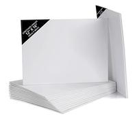 Belle Vous 14 Pack Blank Canvas - 30 x 40cm (12 x 16 inches) - Pre Stretched Canvas Panel Boards - Suitable for Acrylic and Oil Painting Also for Sketching and Drawing