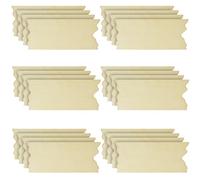 Belle Vous 24 Pack Unfinished Wooden Signs and Plaques - L17.6 x W7.5cm/6.93 x 2.95 Inches Blank Rectangle Door Sign Board Cutout with Jagged Edges - DIY Art & Craft, Pyrography, Painting, Home Decor