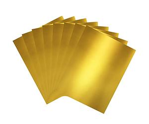 Belle Vous 250gsm 60 Pack A4 Gold Cardstock - 29.7 x 21cm / 11.7 x 8.25 inches 250gsm - Metallic Foil/Mirror Paper Board for Wedding Invitations, Arts and Crafts, Scrapbooking, and Office Supplies