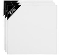 Belle Vous 3 Pack Blank Canvas - 60 x 60cm (24 x 24 inches) - Pre Stretched Canvas Panel Boards - Suitable for Acrylic and Oil Painting Also for Sketching and Drawing
