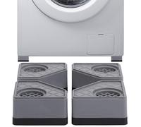 Belle Vous 4 Pack of Anti-Vibration Foot Pads for Washing Machine - Non-Slip, Noise & Shock Absorber Mats for Washer and Dryer - Rubber Stabiliser Feet Prevent Moving, Walking, & Shaking