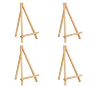 Belle Vous 4 Pack Wooden Tabletop Art Display Easel - 30cm/12 Inches - Small Natural Pine Wood Tripods for Displaying Canvas Paintings - Arts & Crafts and Frames