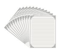 Belle Vous 48 Pack A4 Vintage Stationery Writing Paper - 28 x 21.5 cm / 11 x 8.5 inches - Letter Size Lined Sheets - Cream Paper Set for Letter Writing, Crafts, Invitations, Poems, and More