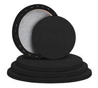 Belle Vous 5 Pack Black Round Blank Canvas Set - 5 Assorted Sizes - Pre Stretched Canvas Panel Boards - Suitable for Acrylic and Oil Painting Also for Sketching and Drawing