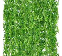 BELLE VOUS 50 Pack Fake Faux Silk Artificial Greenery Leaves Hanging Garland Plant Vines - 1.79 Meters / 5.9 Feet - Garden Wall Vine Strands for Wedding Arch and Backdrop, Party, Home and Kitchen
