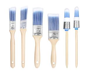 Belle Vous 6-Piece Paint Brush Set - Small Paint Brushes for Decorating Wood/Walls - Gloss Paint Brush/Paintbrushes for Decorating & Professional DIY