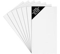 Belle Vous 7 Pack Blank Canvas - 30 x 60cm (12 x 24 inches) - Pre Stretched Canvas Panel Boards - Suitable for Acrylic and Oil Painting Also for Sketching and Drawing