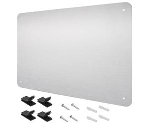 Belle Vous A3 Magnetic Stainless Steel Notice Board - 30 x 45cm/12 x 18 Inches - Wall Display Board for Letters/Numbers, Notes & Photos - Ideal for Kitchen, Refrigerator, Cabinet, Home or Office